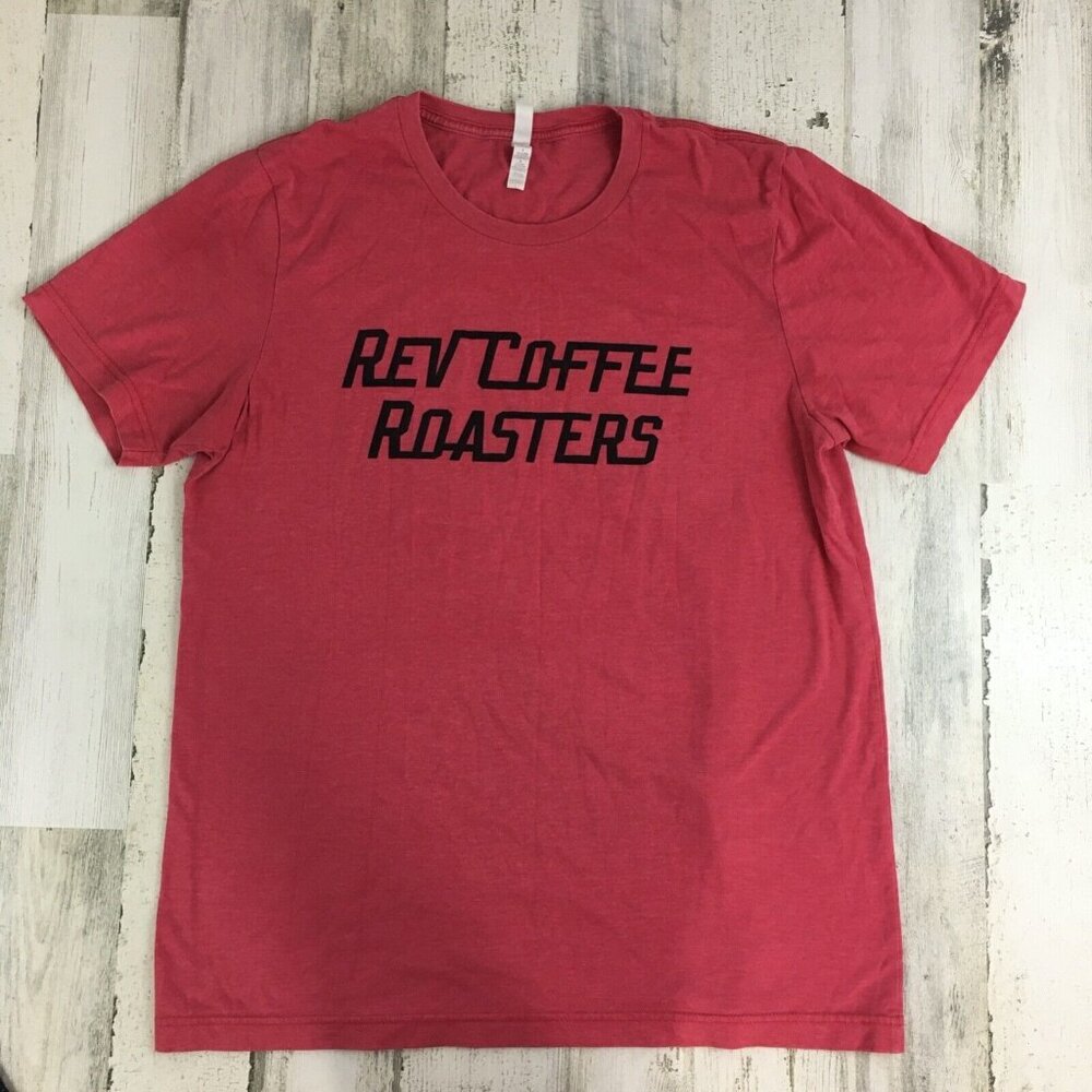 Rev Coffee Rosters Smyrna GA Coffee Shop T Shirt Adult L Bella + Canvas Atlanta